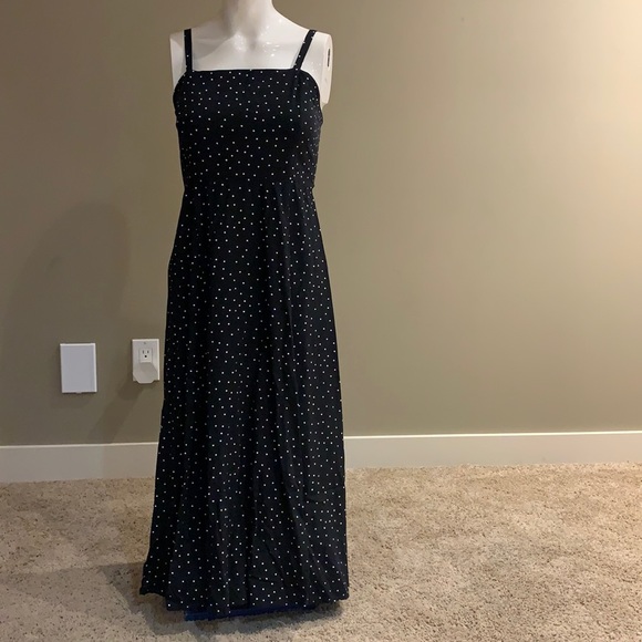 Black polka dot sun dress  size extra small. - Picture 1 of 4